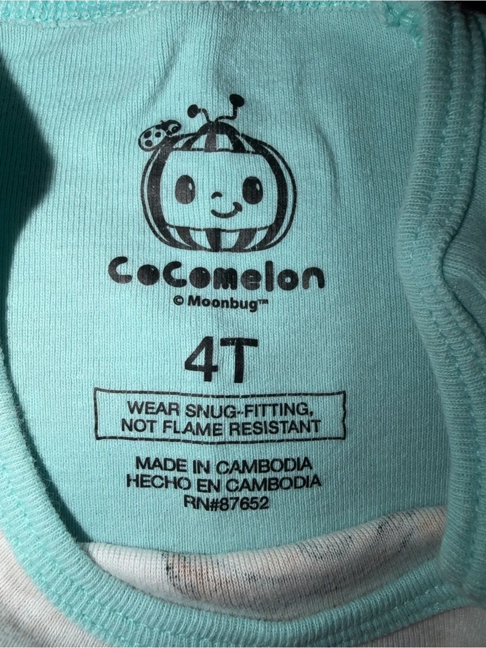 'Be Cute Be Kind' Light Blue Raglan Kids Pajama Top